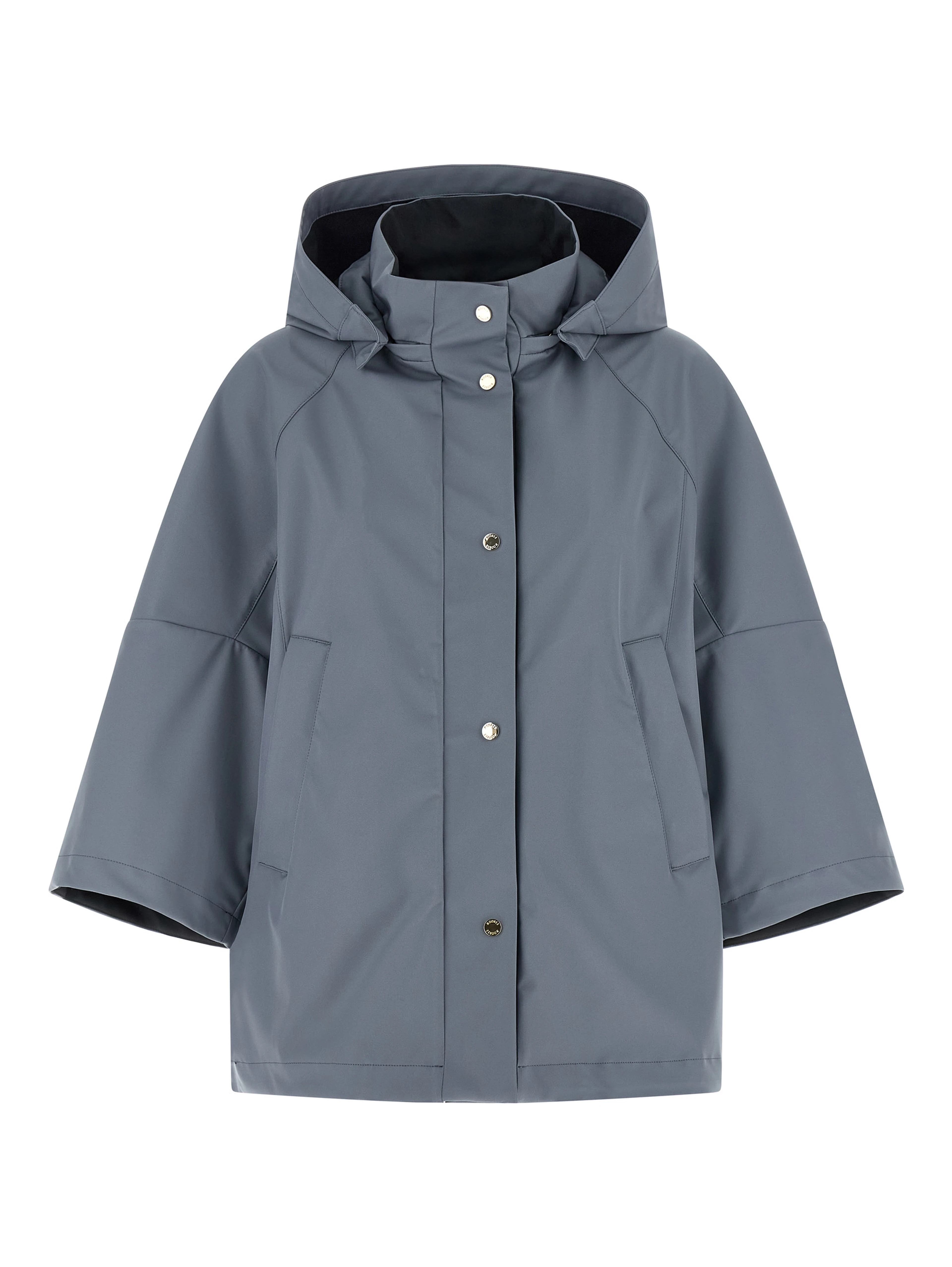 Blue Polyester Shell Jacket