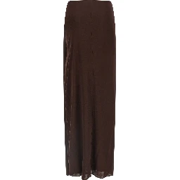 Brown Viscose Mini Skirt