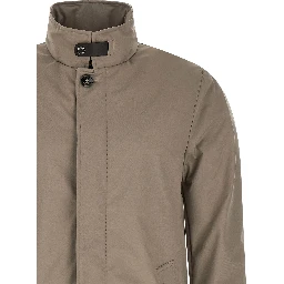Gray Polyester Shell Jacket