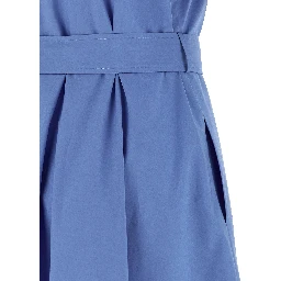 Blue Cotton Midi Dress