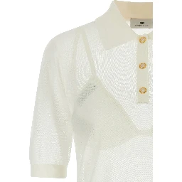 White Viscose Polo Shirt