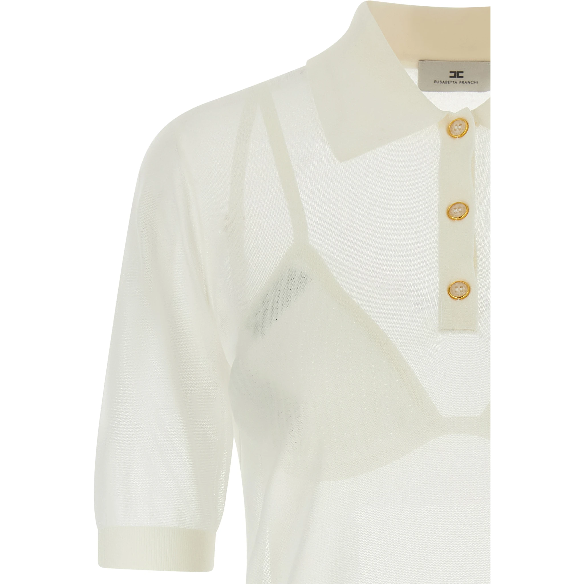 White Viscose Polo Shirt