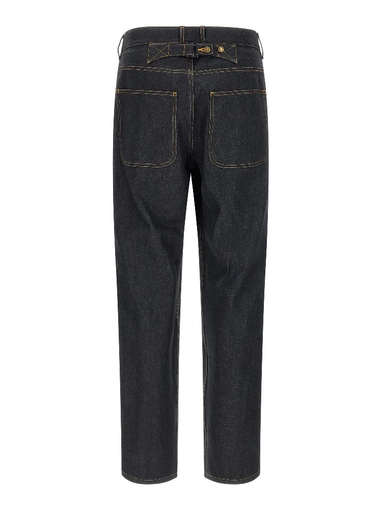 Blue Cotton High-Waisted Jean alternative