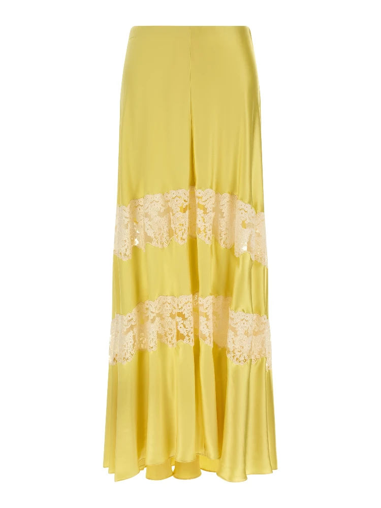 Bicolor Viscose Mini Skirt