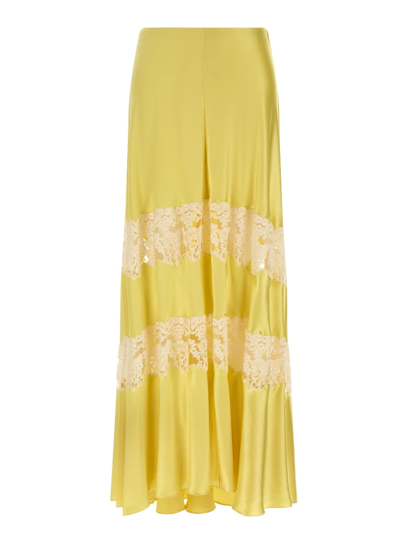 Bicolor Viscose Mini Skirt