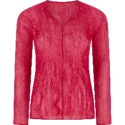 Fuchsia Polyester Shirt