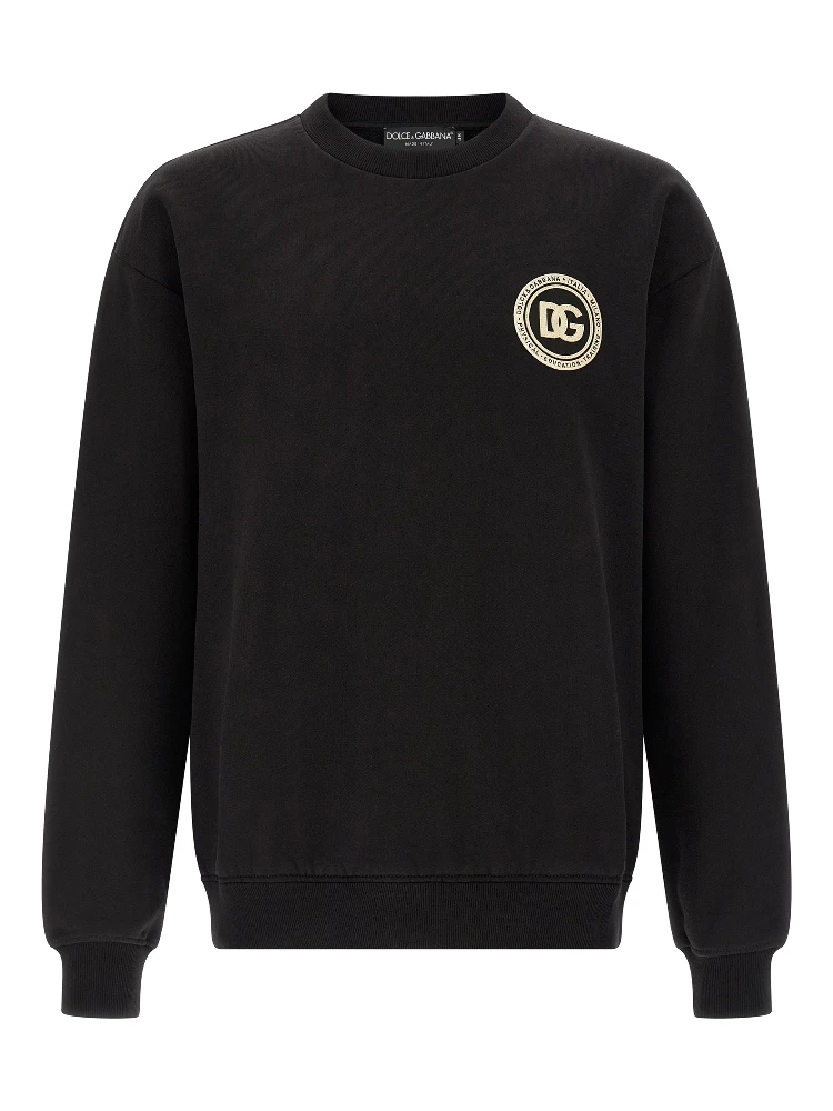 Black Cotton Sweatshirt