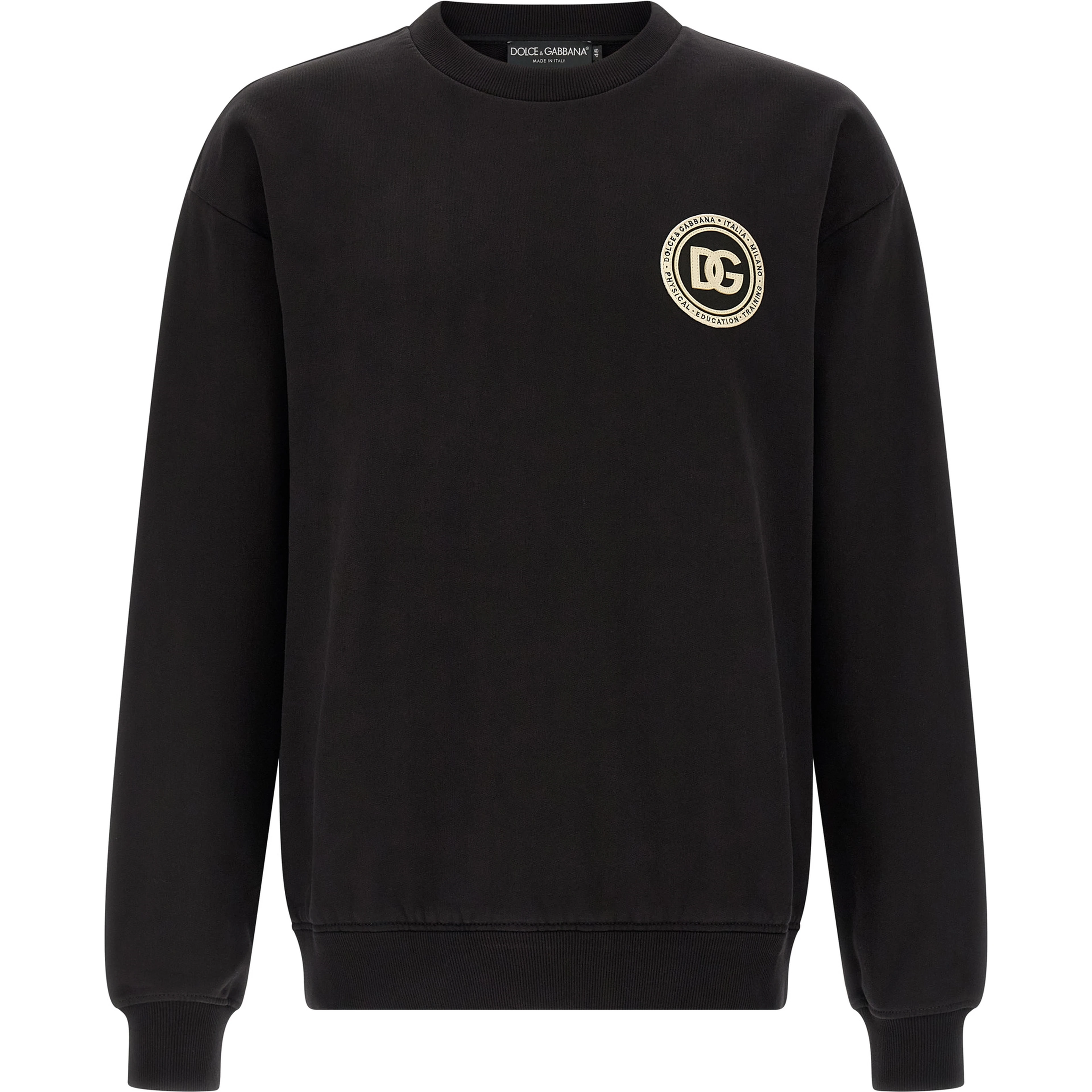 Black Cotton Sweatshirt