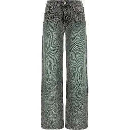 Gray Cotton Jeans Denim