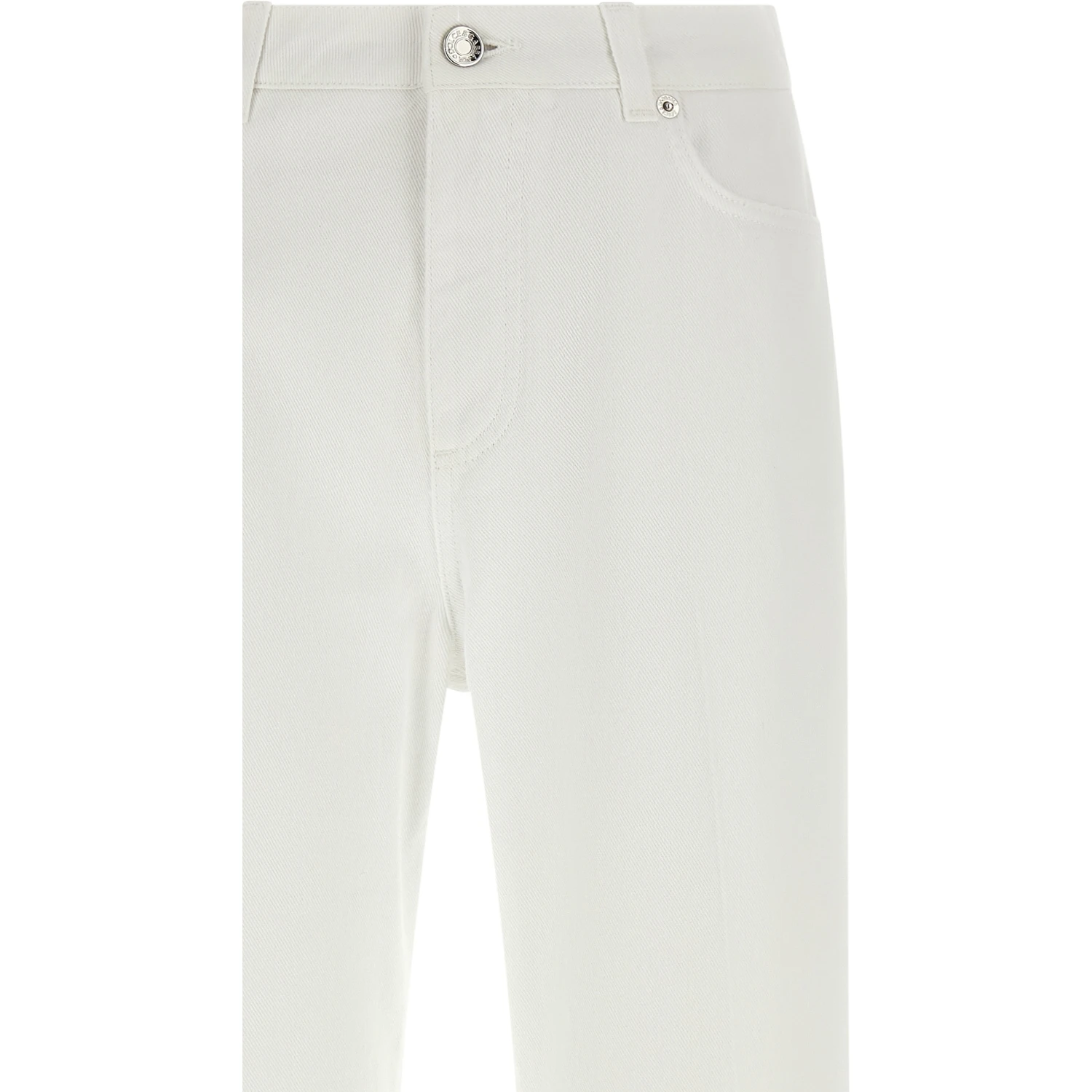 White Cotton Flared Jeans
