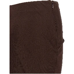 Brown Viscose Mini Skirt