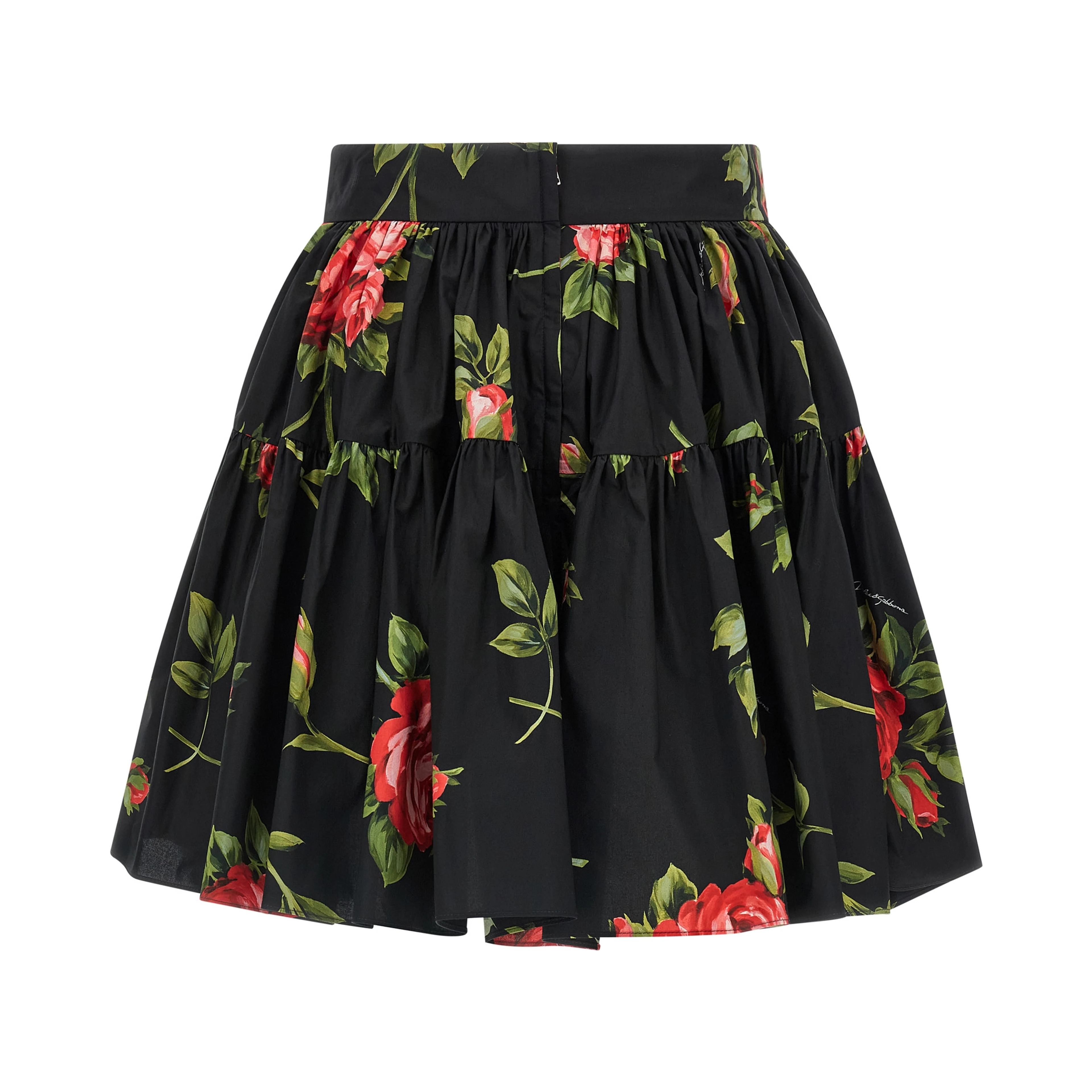 Black Cotton Long Skirt
