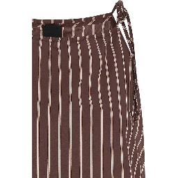 Brown Viscose Sleeveles T-Shirt