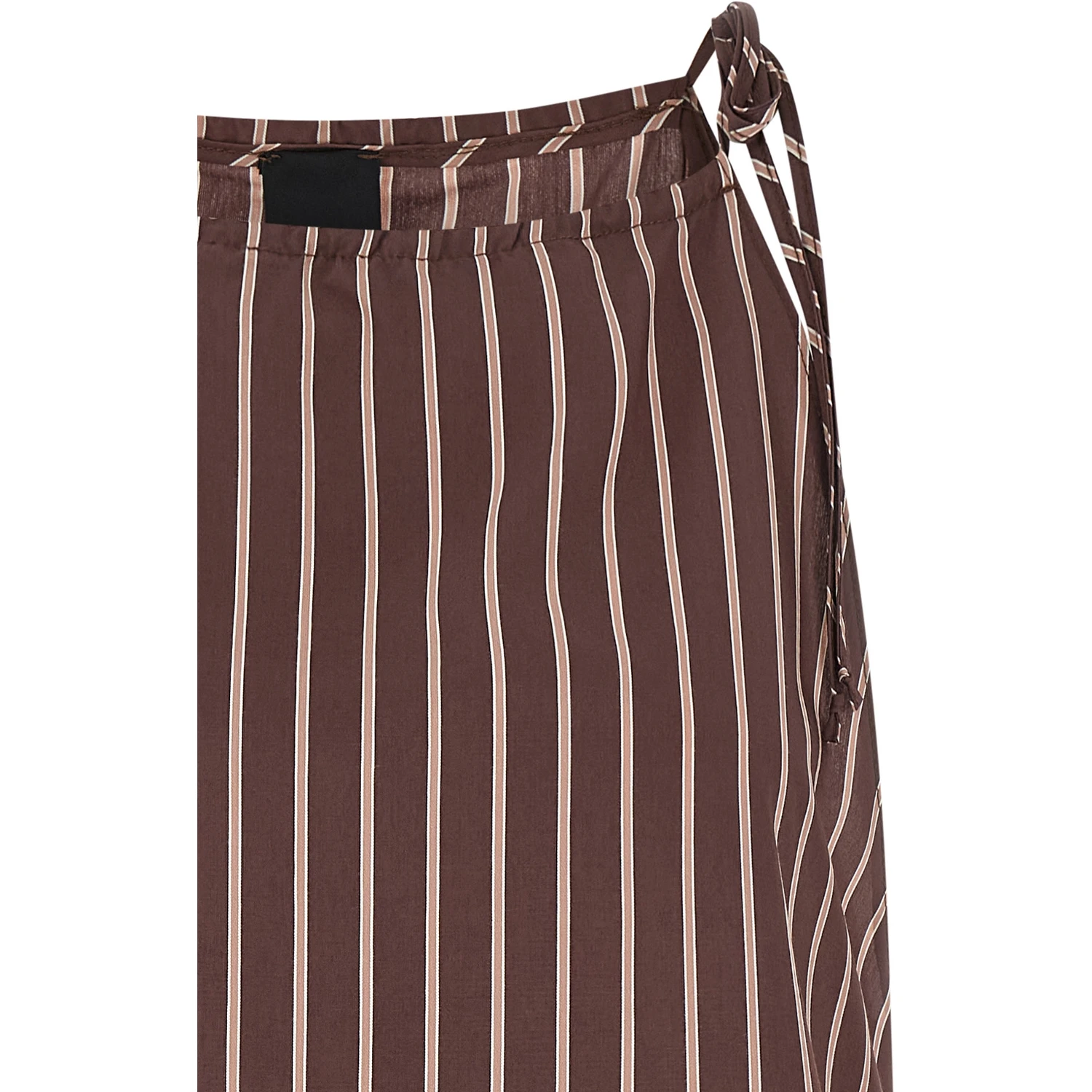 Brown Viscose Sleeveles T-Shirt