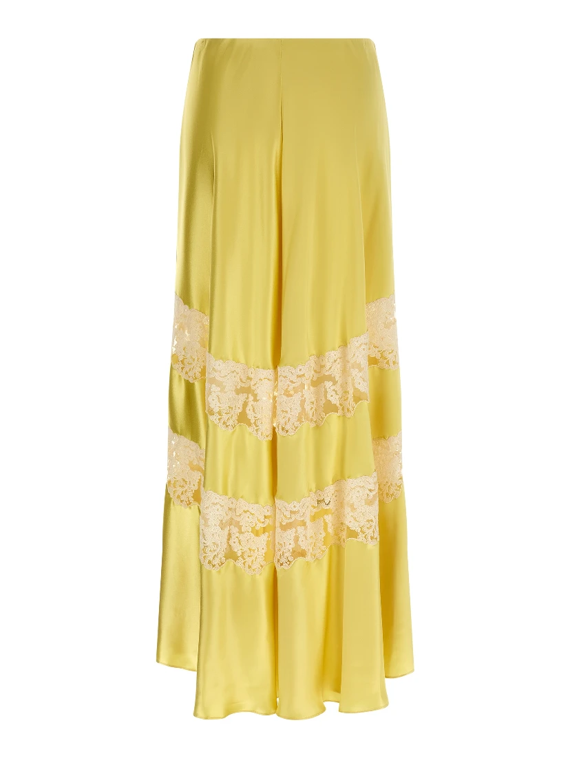 Bicolor Viscose Mini Skirt