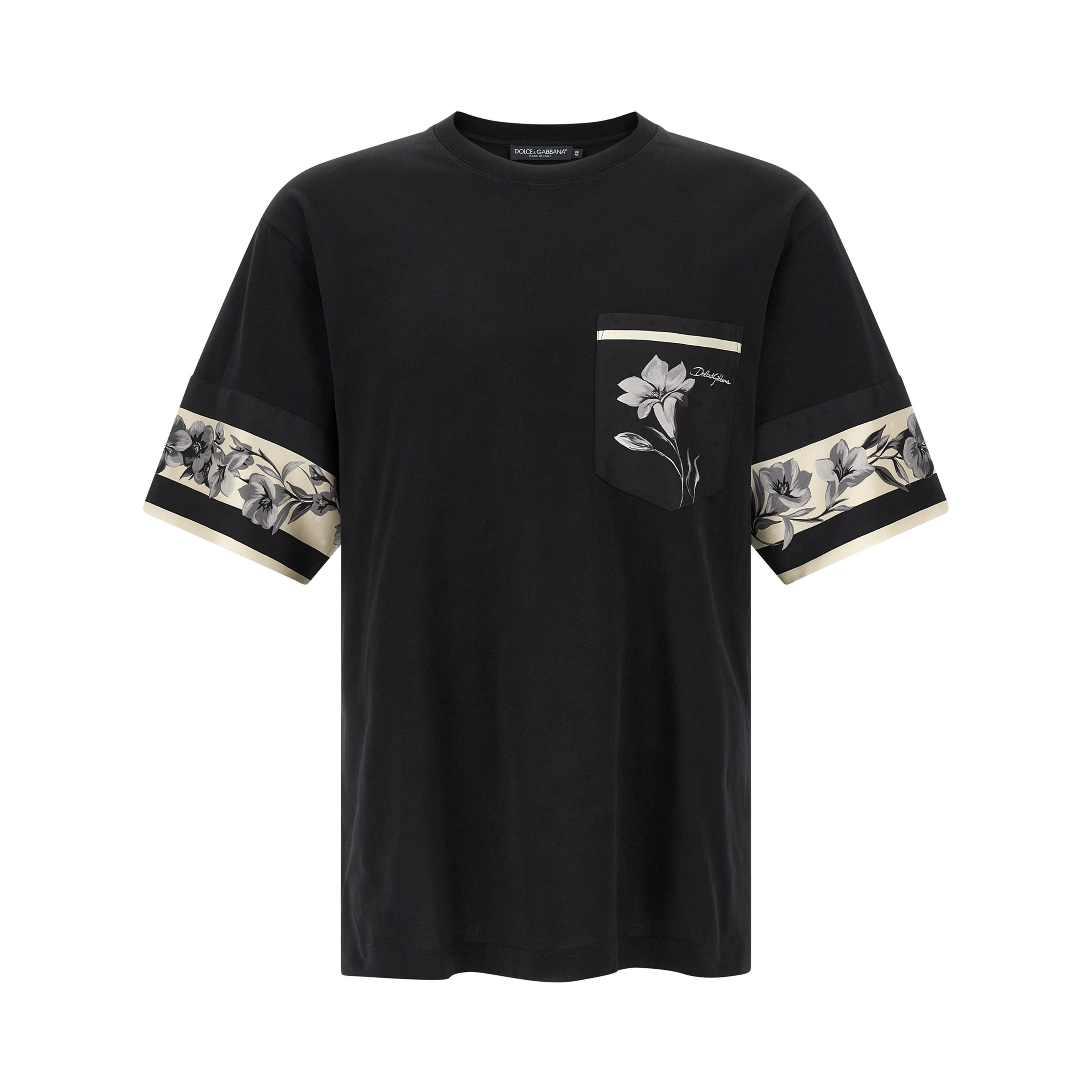 Black Cotton Long Sleeve T-Shirt
