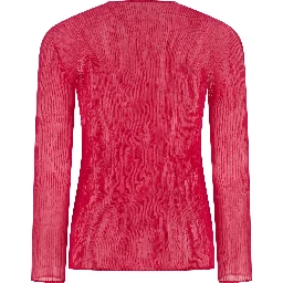 Fuchsia Polyester Shirt
