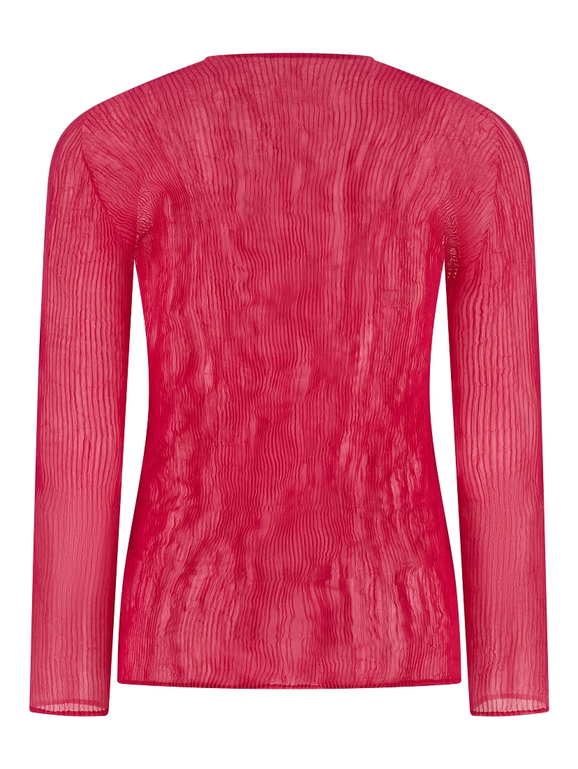 Fuchsia Polyester Shirt