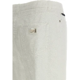 White Cotton Flared Jeans