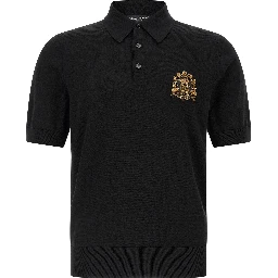 Black Virgin Wool Polo Shirt