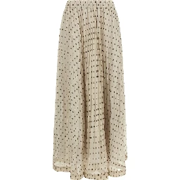 Beige Polyester Mini Skirt