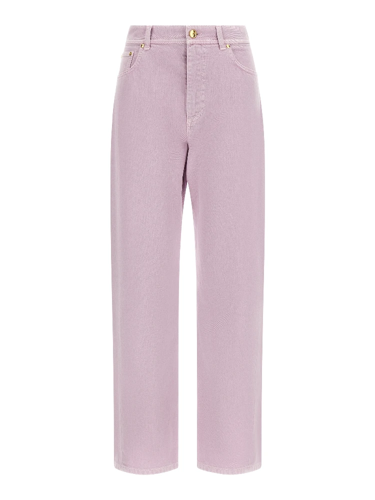 Multicolor Cotton Straight-Leg Jeans
