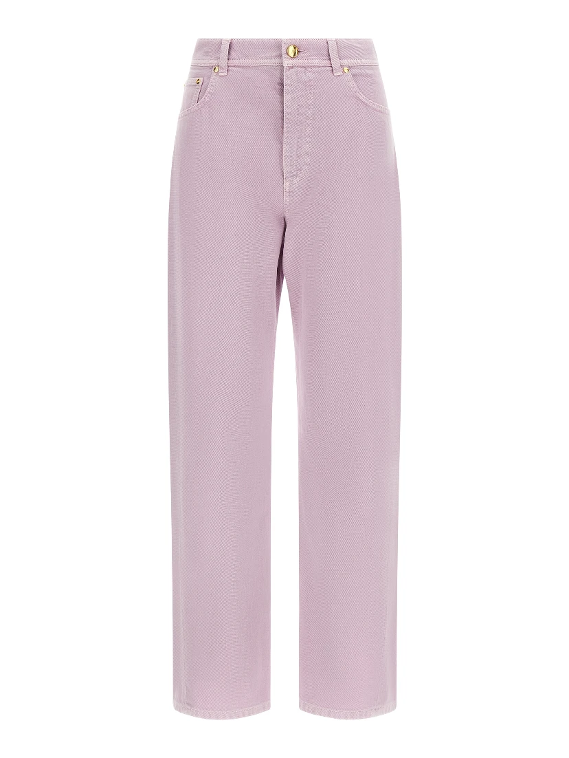 Multicolor Cotton Straight-Leg Jeans