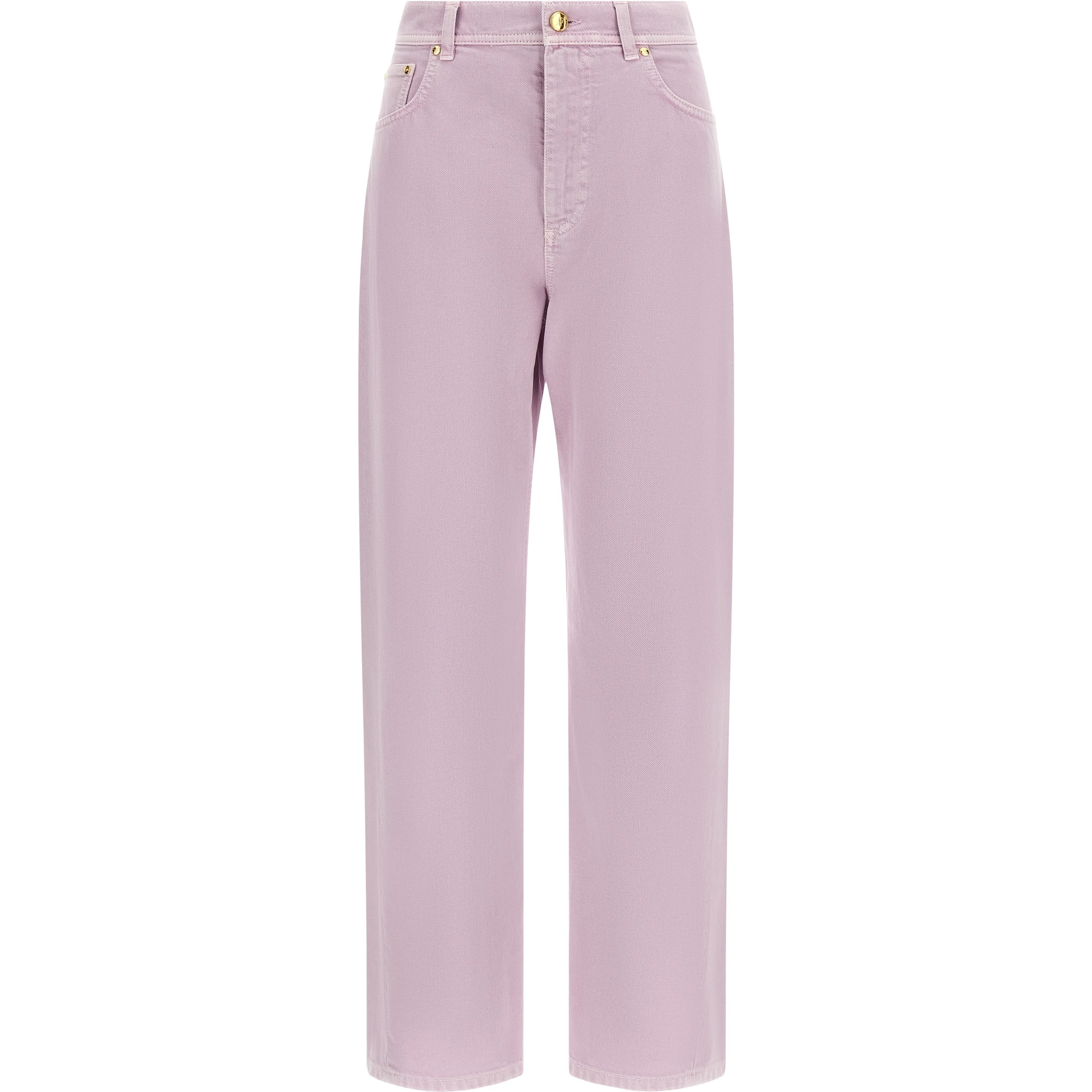 Multicolor Cotton Straight-Leg Jeans