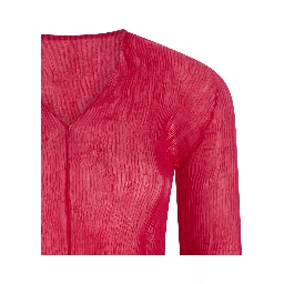 Fuchsia Polyester Shirt