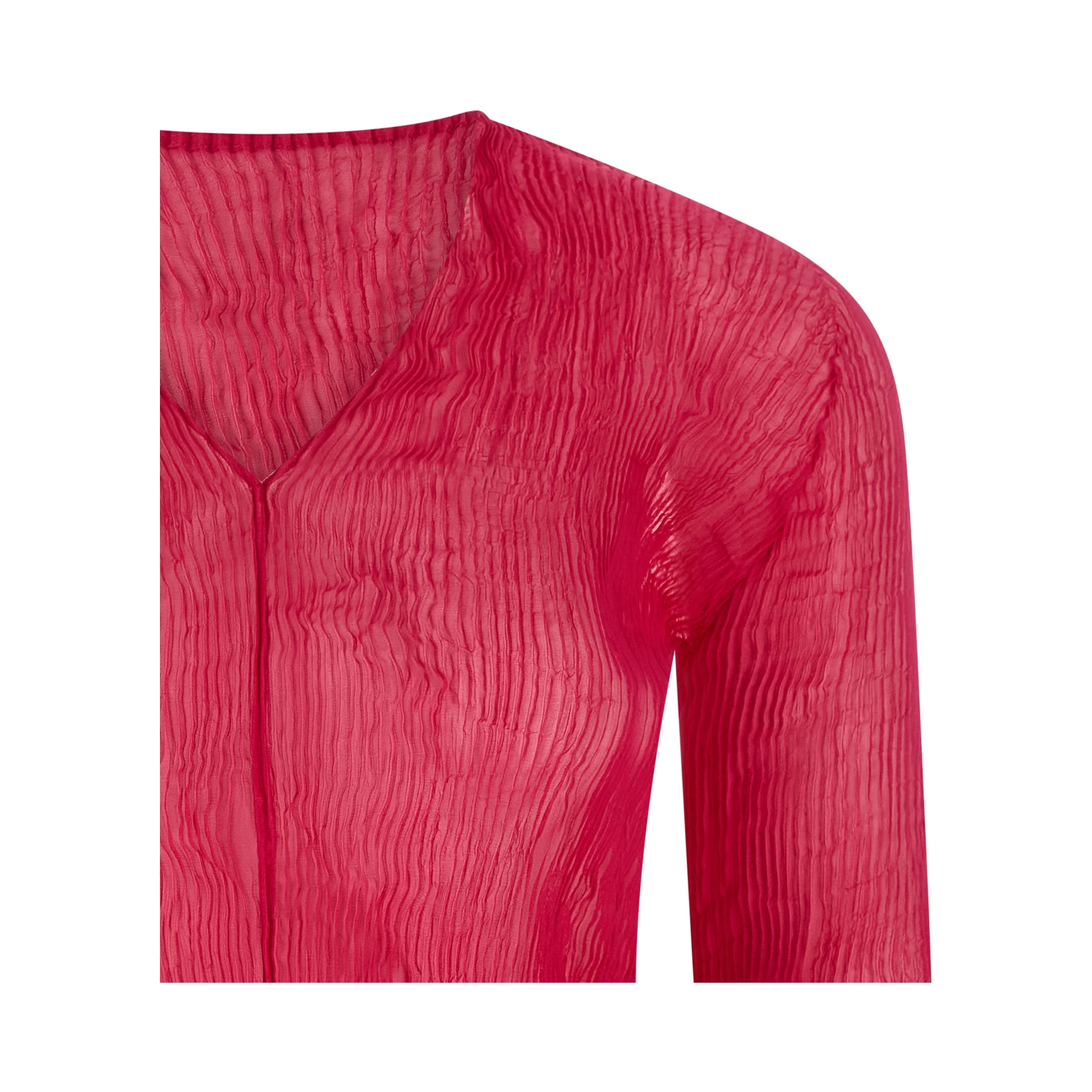 Fuchsia Polyester Shirt