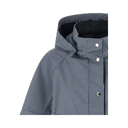 Blue Polyester Shell Jacket