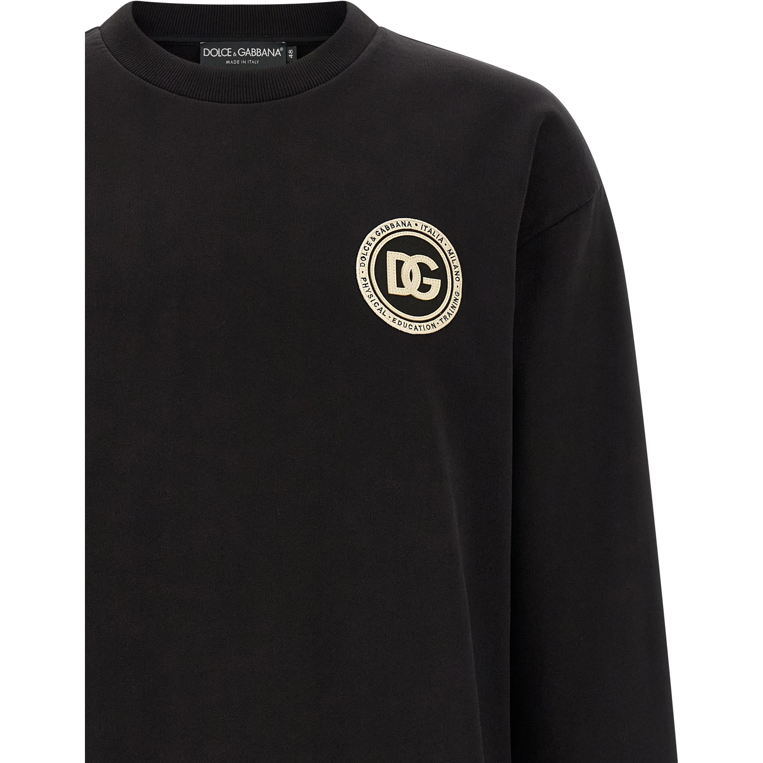 Black Cotton Sweatshirt
