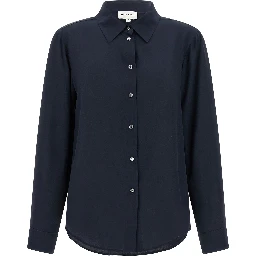 Blue Silk Blouse