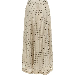 Beige Polyester Mini Skirt