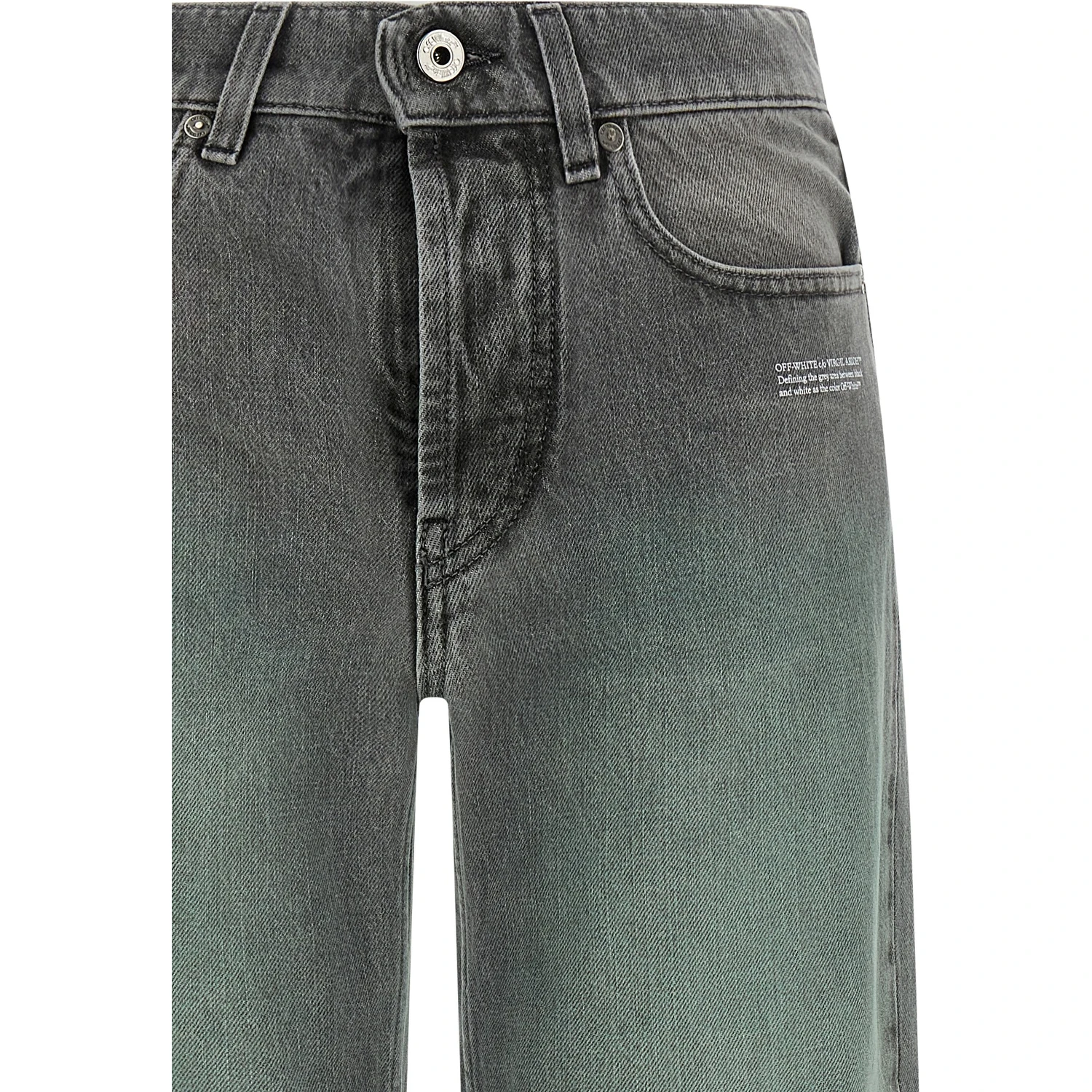 Gray Cotton Jeans Denim
