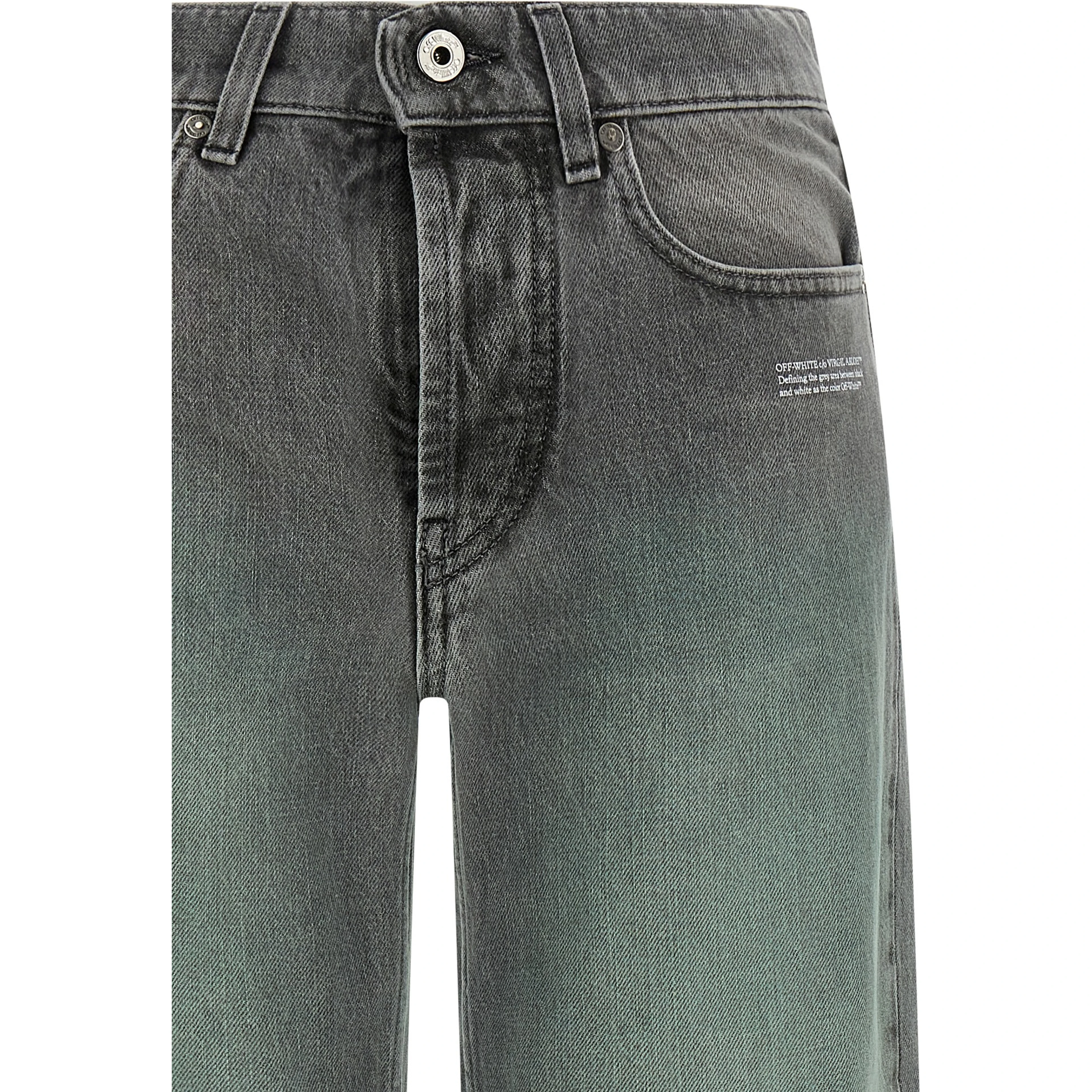 Gray Cotton Jeans Denim