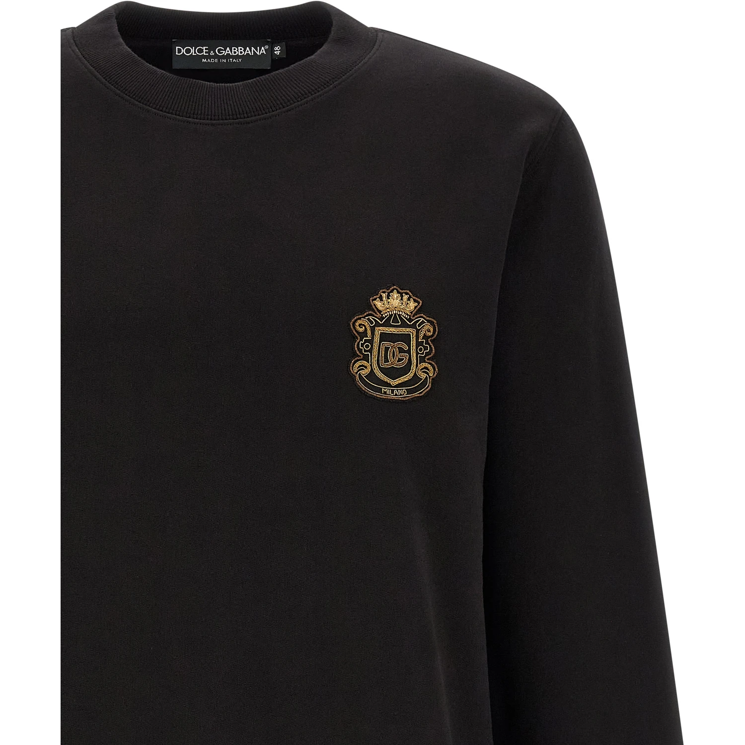 Black Cotton Sweatshirt