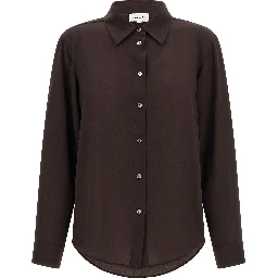 Brown Silk Blouse