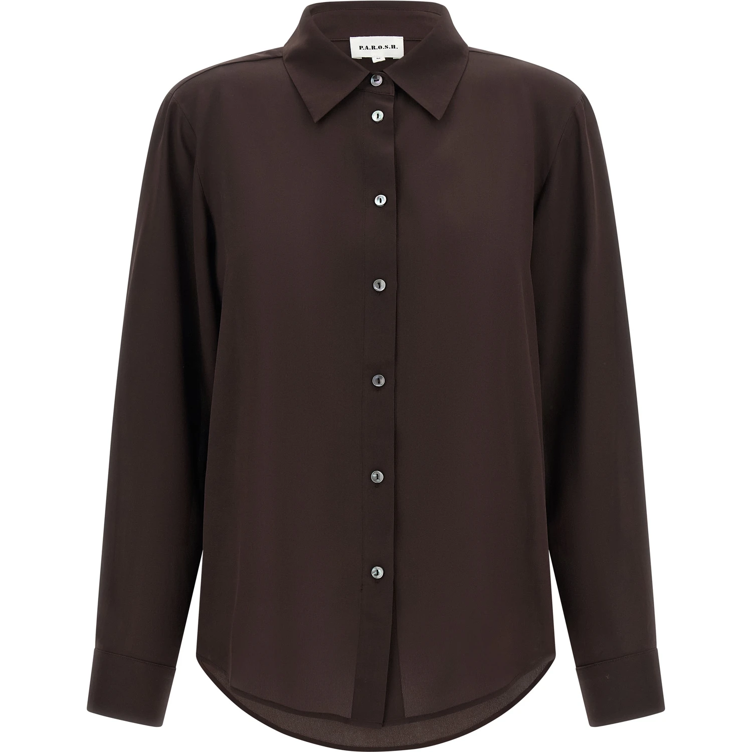 Brown Silk Blouse