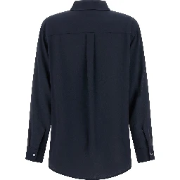 Blue Silk Blouse