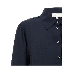 Blue Silk Blouse