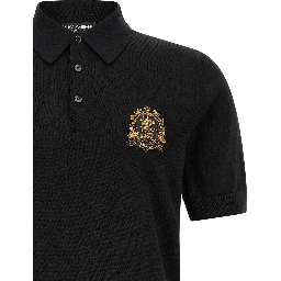 Black Virgin Wool Polo Shirt