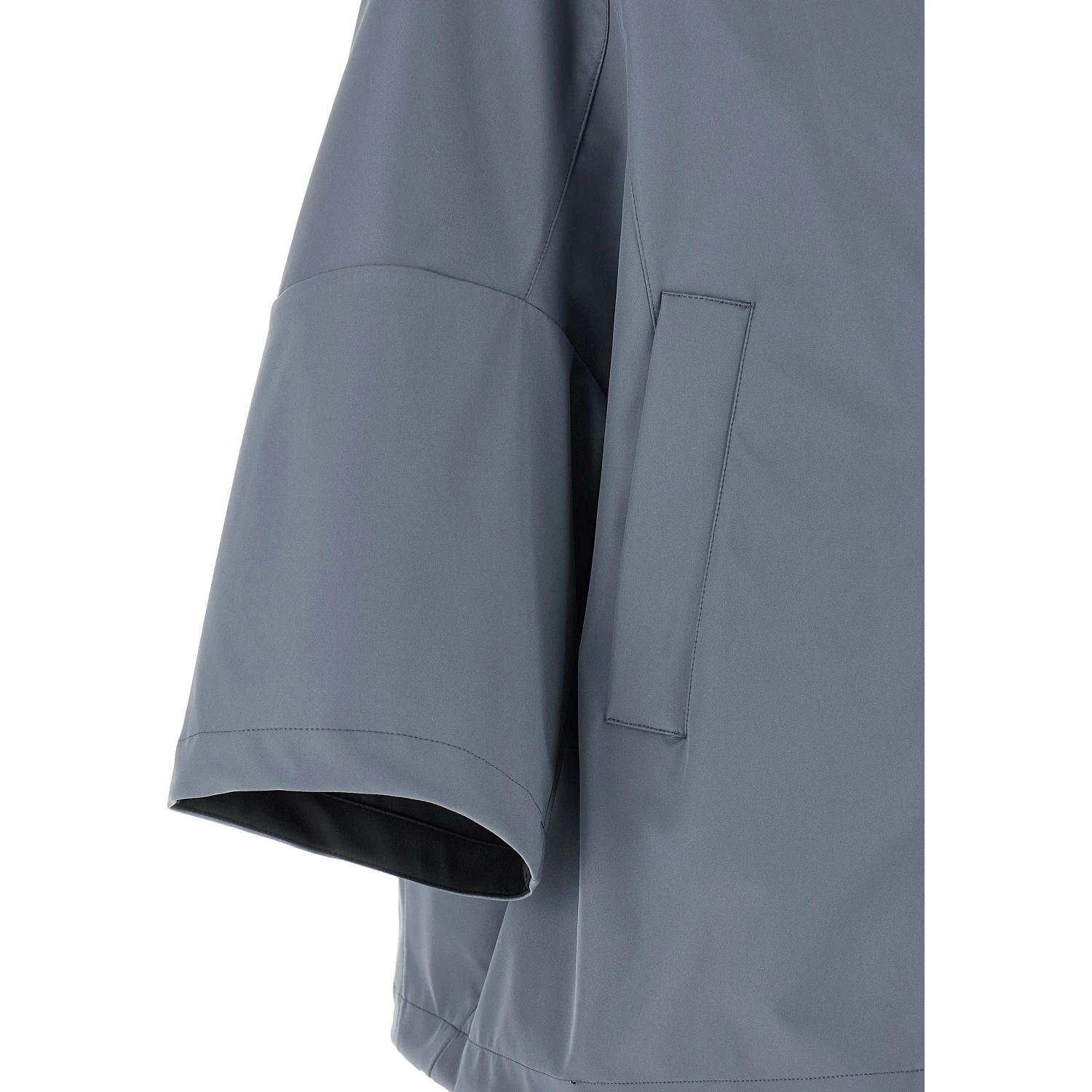 Blue Polyester Shell Jacket