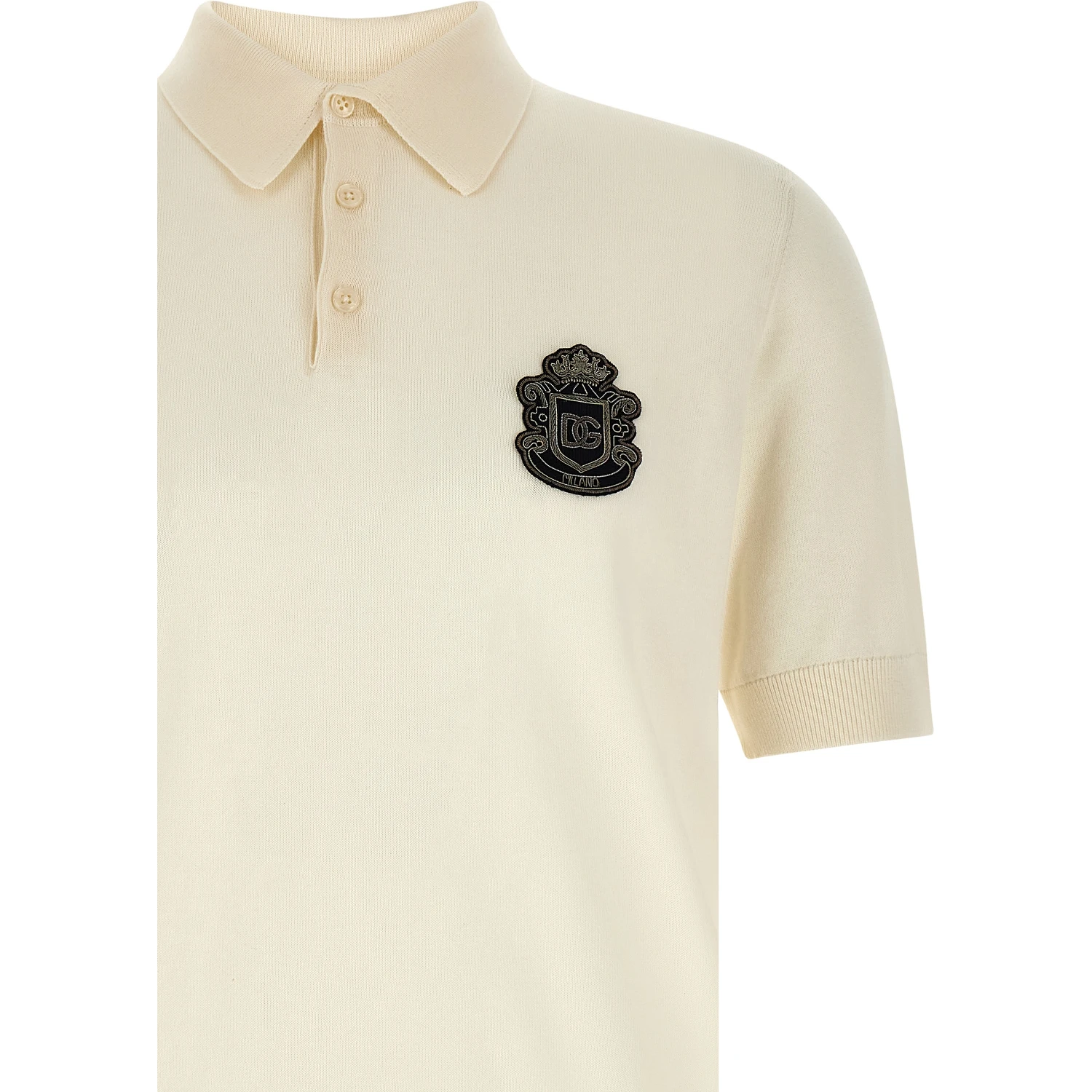 White Cotton Polo Shirt