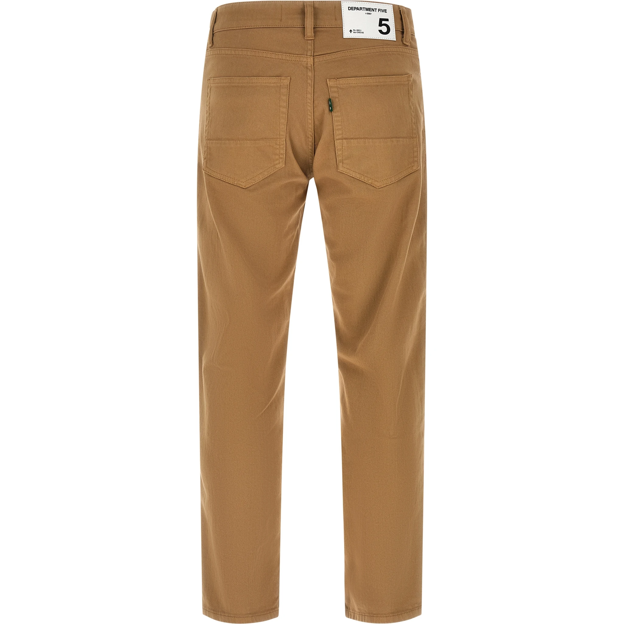 Beige Cotton Straight-Leg Jeans
