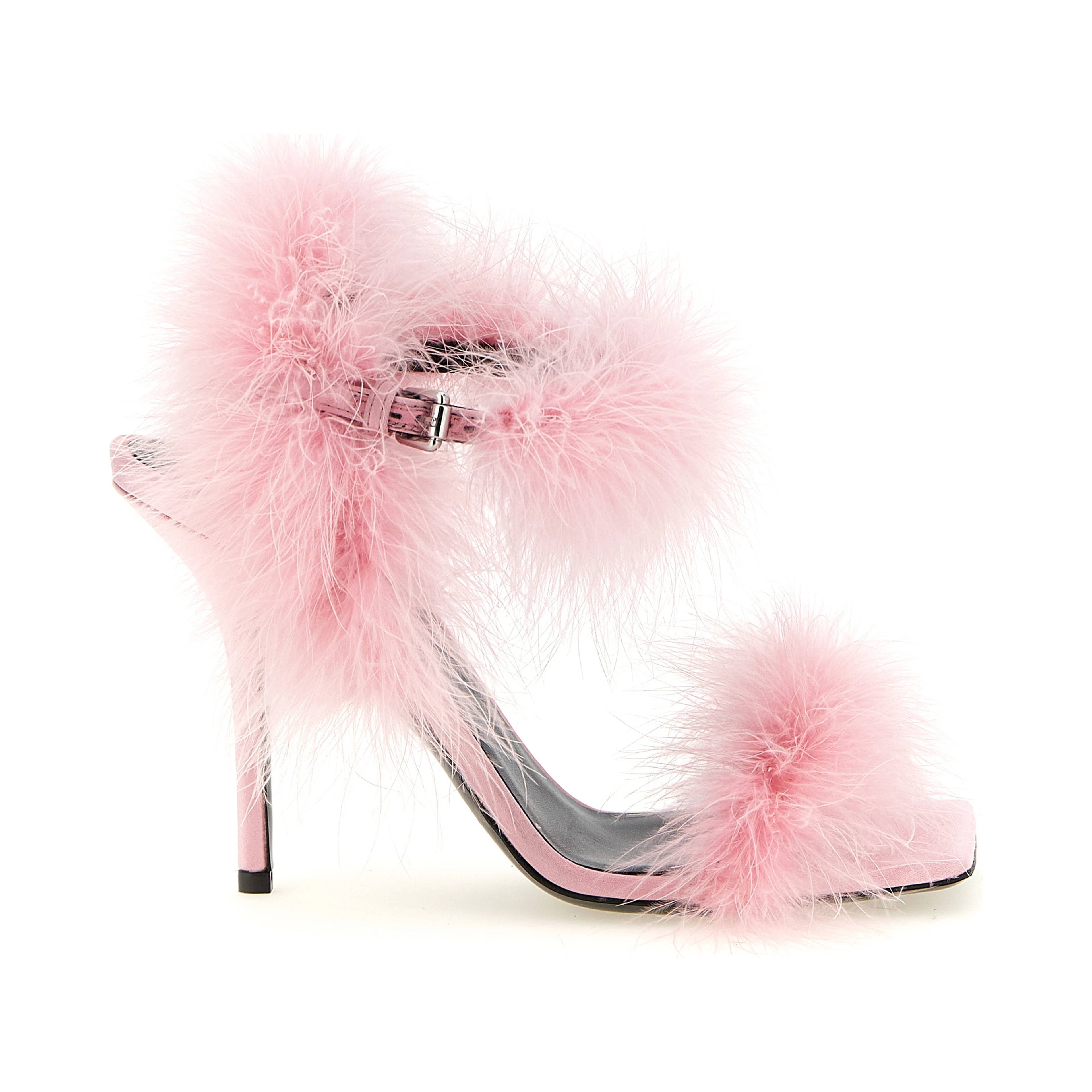 Multicolor Viscose Stiletto Heel Sandals