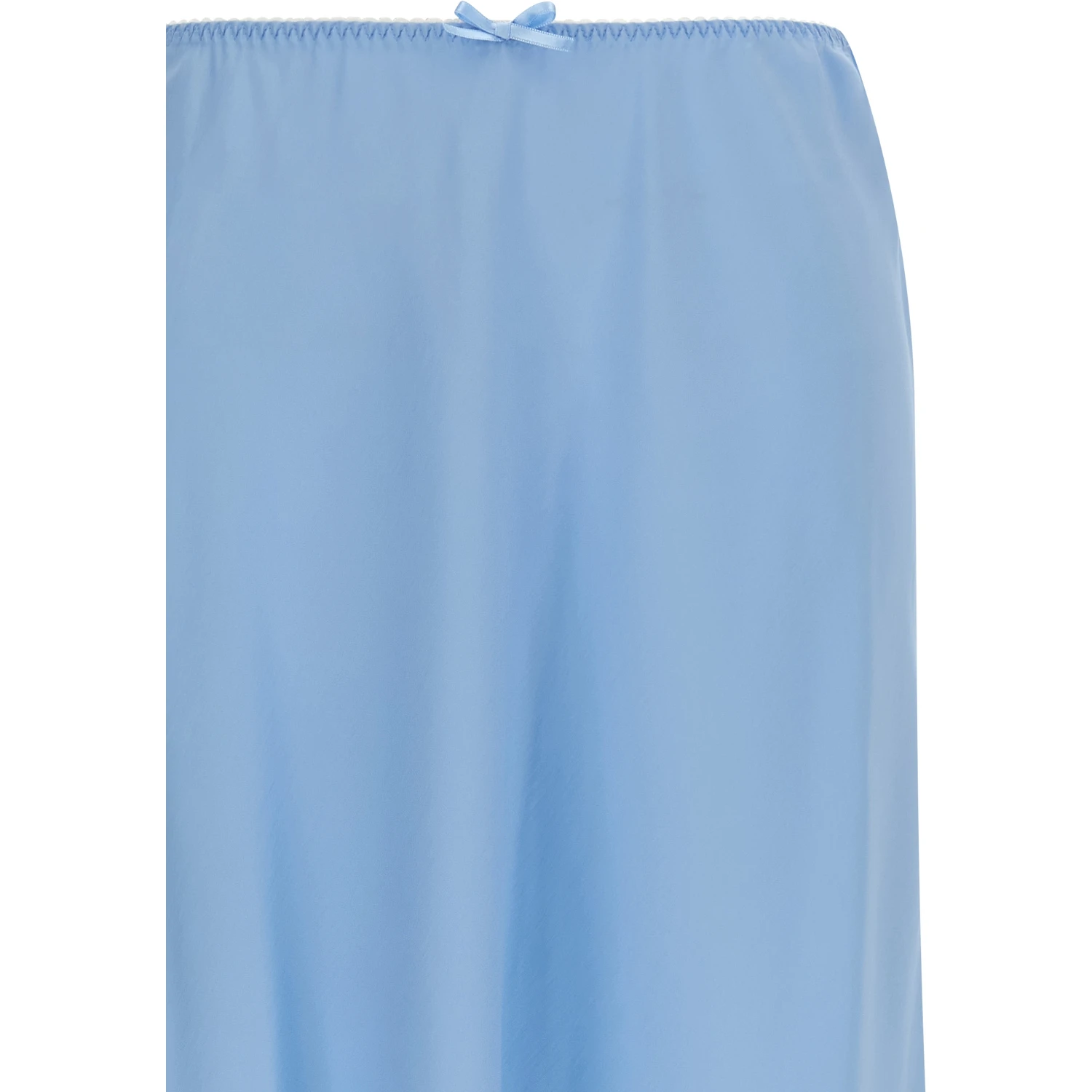 Blue Acetate Midi Skirt