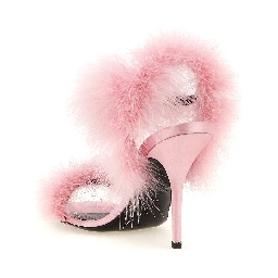 Multicolor Viscose Stiletto Heel Sandals