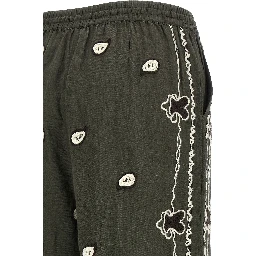 Bicolor Linen Casual Pants