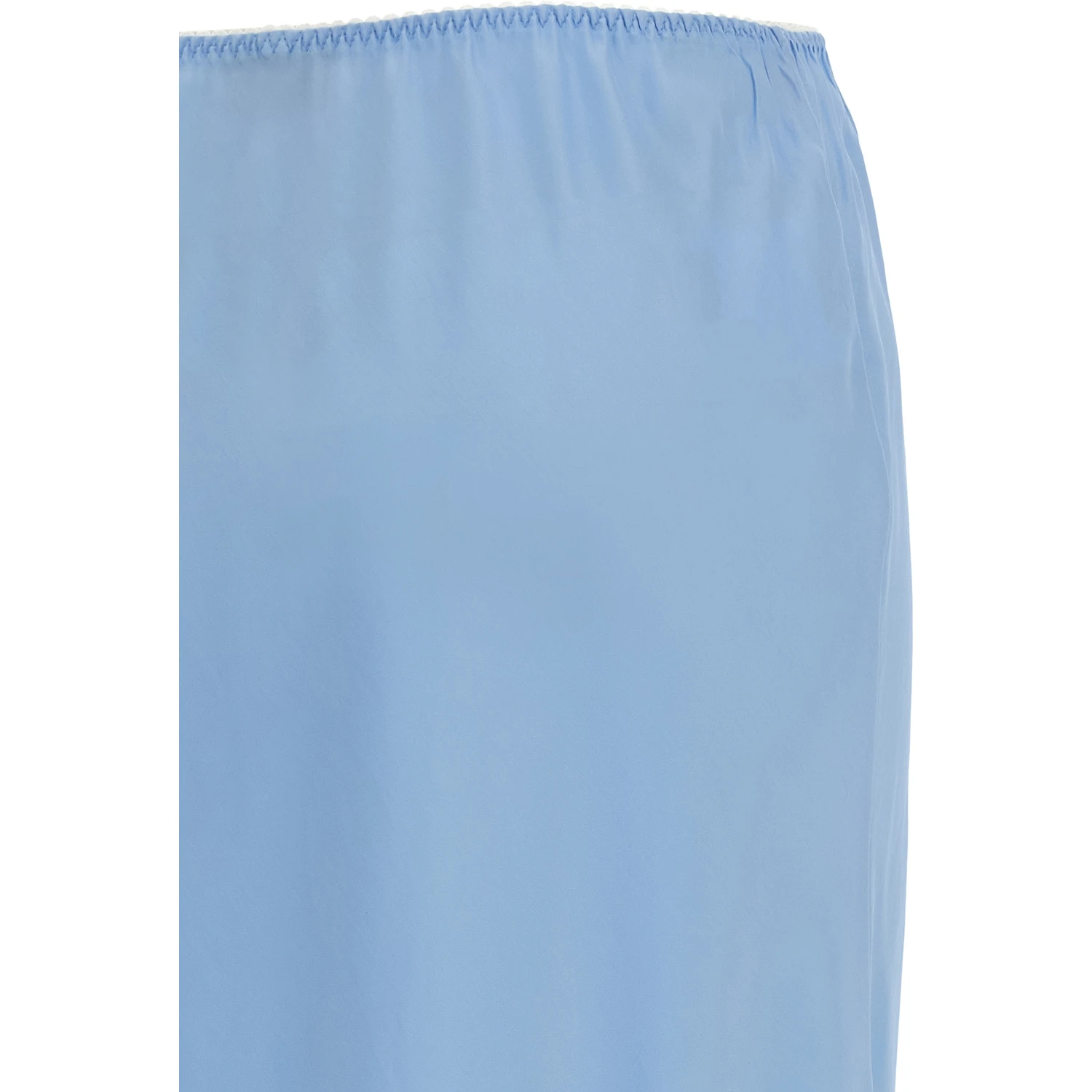 Blue Acetate Midi Skirt
